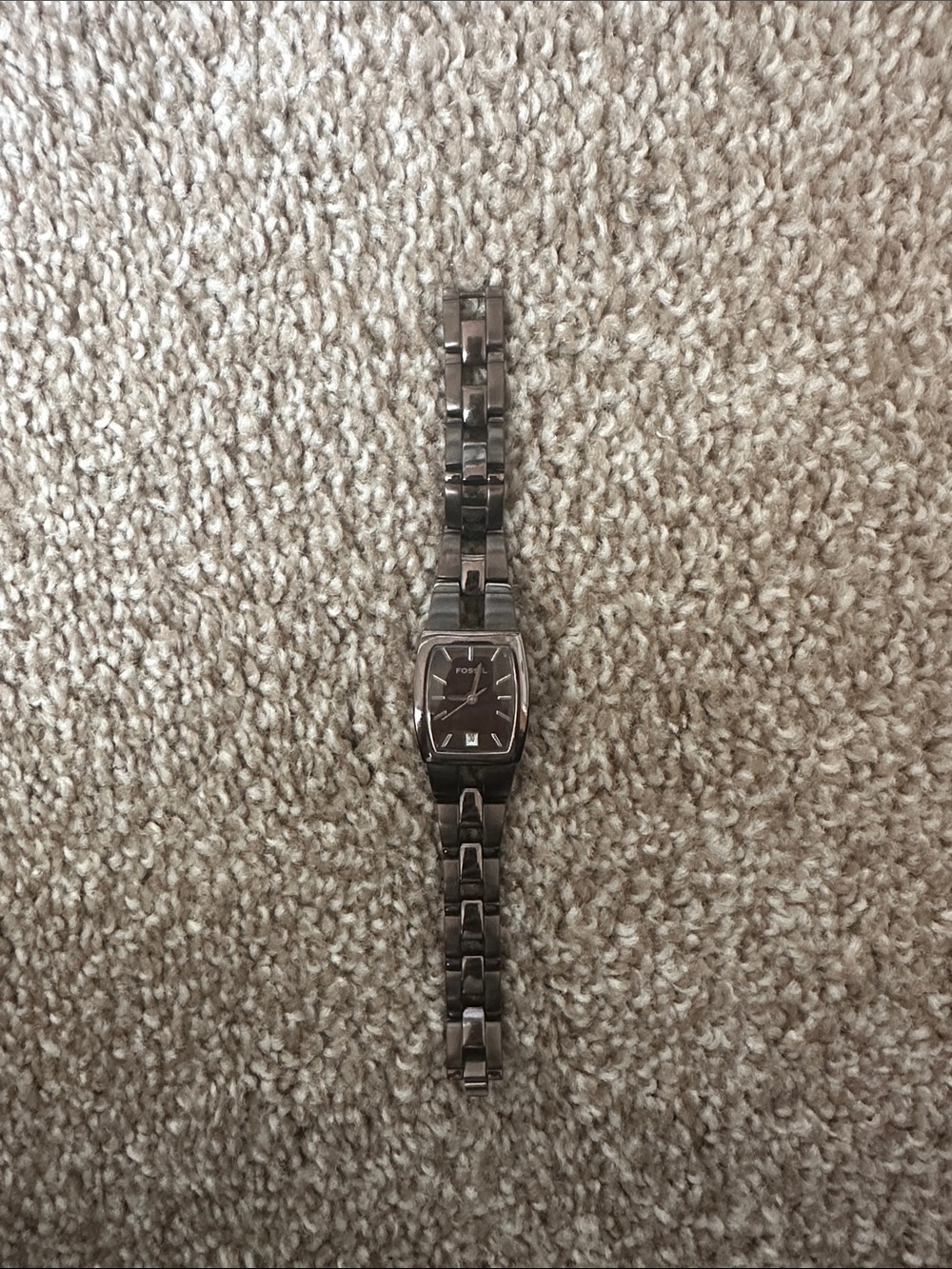 Fossil Brown and Silver Tone Women's Link Watch